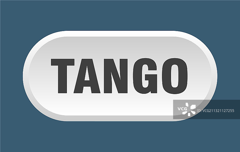 白色背景圆形探戈按钮标志图片素材