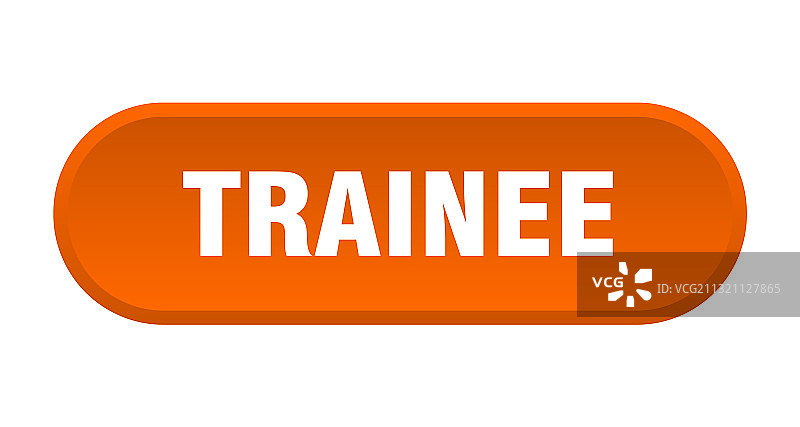 白色背景上的实习生圆形按钮标志图片素材