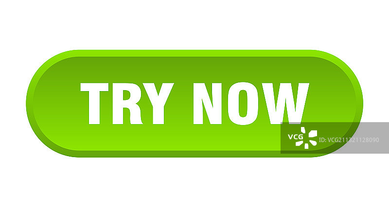 白色背景上的圆形立即试用按钮图片素材
