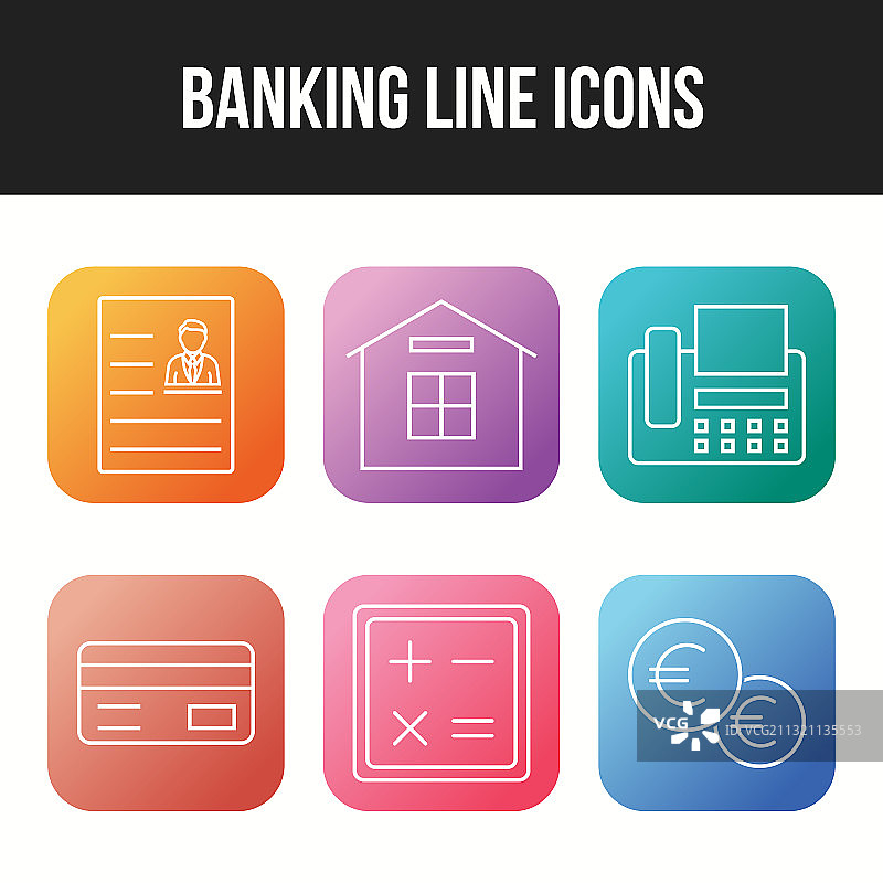 银行金融图标合集图片素材