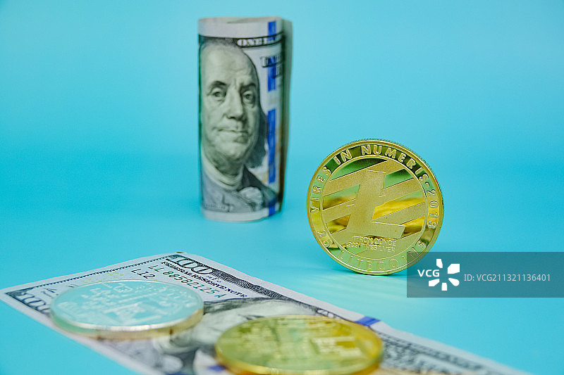 莱特币，Litecoin， LTC，区块链，数字货币加密货币图片素材