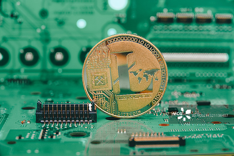 莱特币，Litecoin， LTC，区块链，数字货币加密货币图片素材