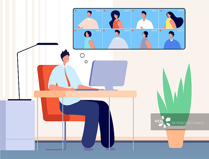 视频会议网络商务在线通话图片素材