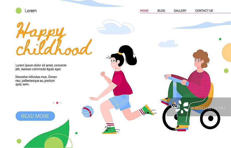 幼儿园或儿童日托网站图片素材