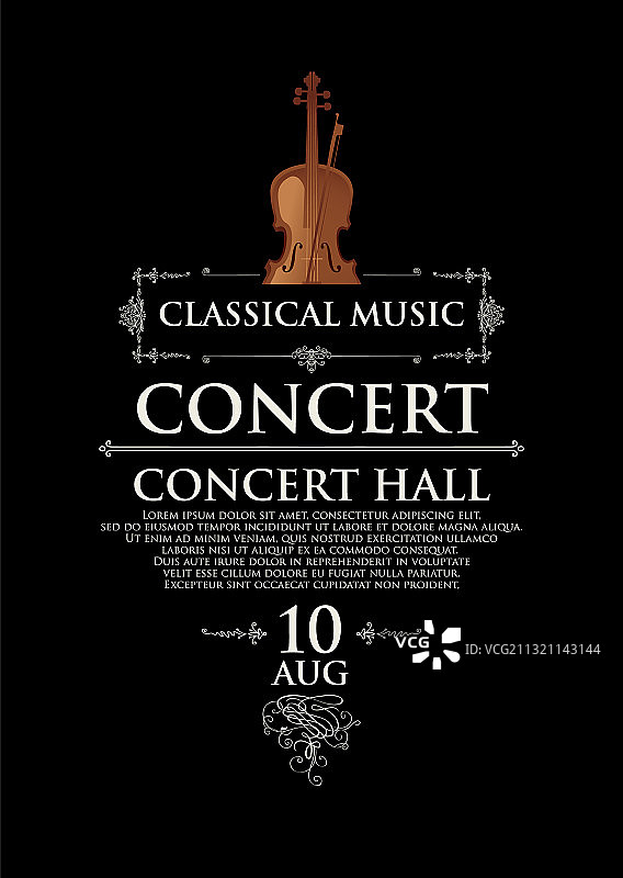 小提琴古典音乐会banner图片素材