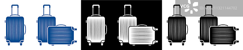 旅行行李箱包图标集图片素材