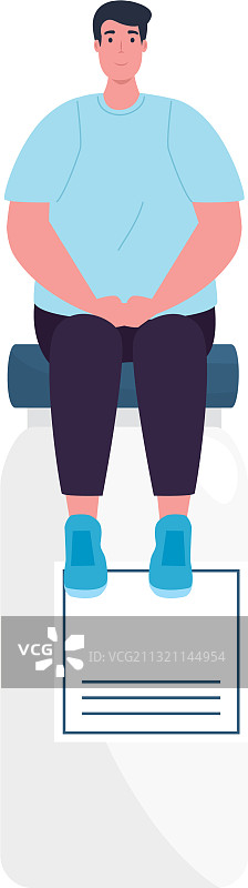 拿着药罐的男医生设计图片素材