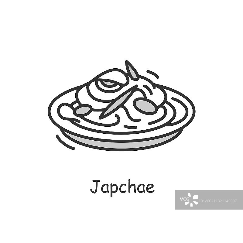 韩式杂烩菜图标图片素材