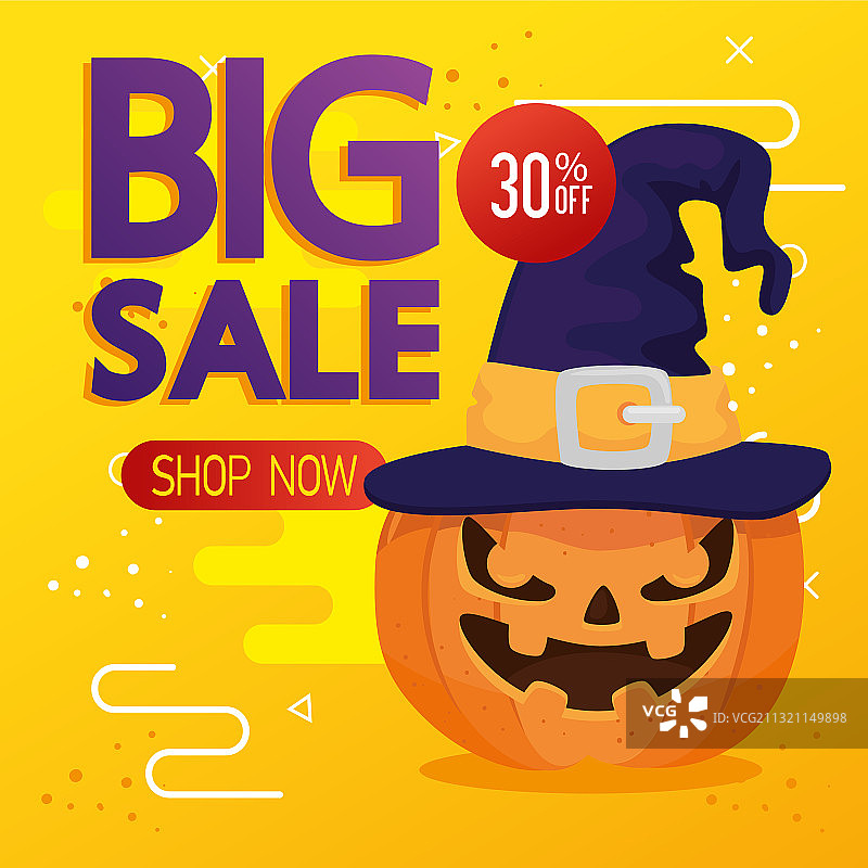 万圣节促销折扣百分之三十图片素材