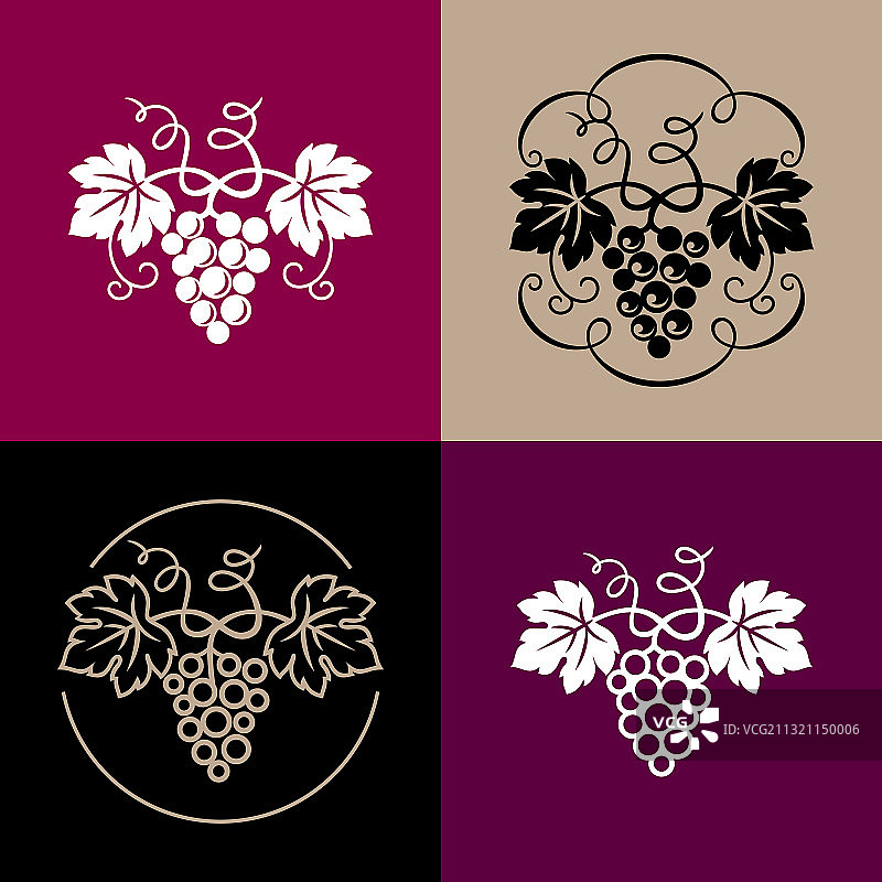 葡萄图标合集图片素材