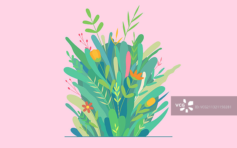 春天植物节气矢量插画图片素材