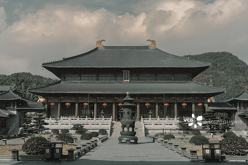 宁波·雪窦寺大慈摩尼殿图片素材