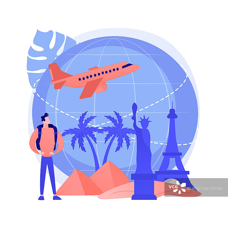 环游世界抽象概念图片素材