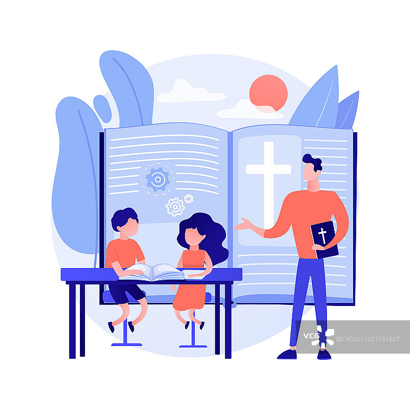 宗教夏令营抽象概念图片素材