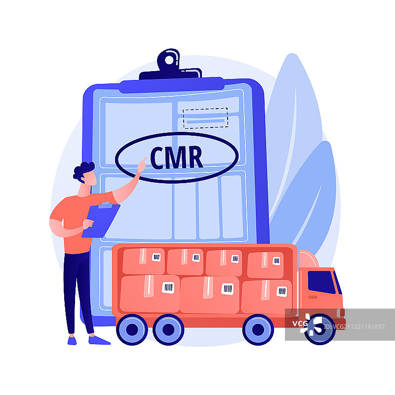 道路运输单据抽象概念图片素材