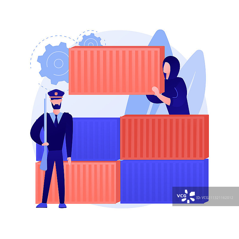 走私抽象概念图片素材