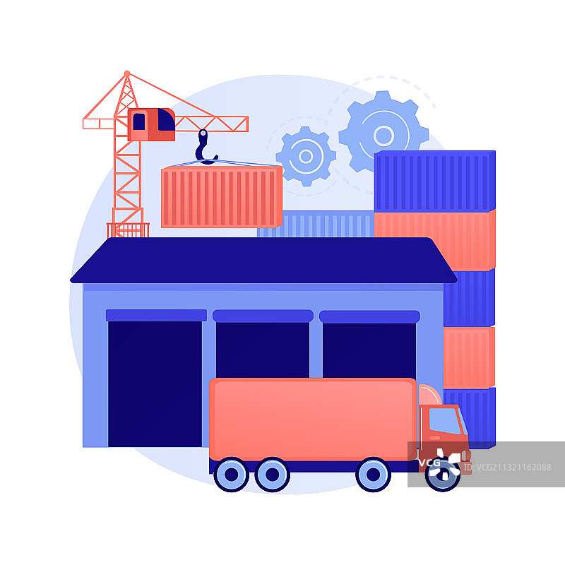 物流枢纽抽象概念图片素材