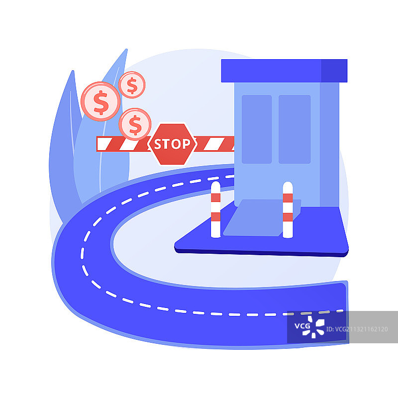 收费公路抽象概念图片素材