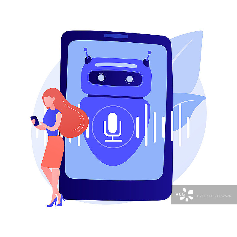 语音控制虚拟助手聊天机器人图片素材