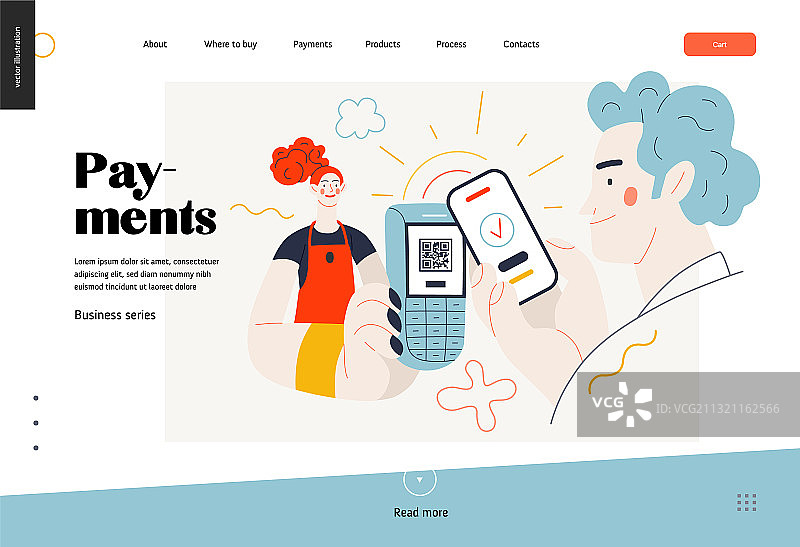 商务主题：支付网页模板图片素材