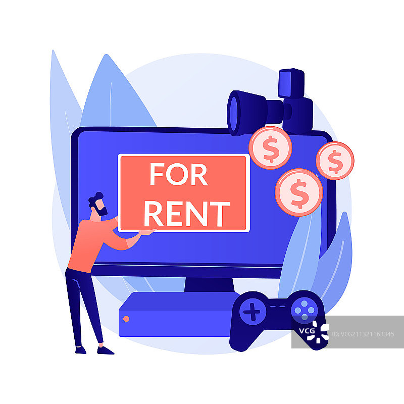 租赁电子设备抽象概念图片素材