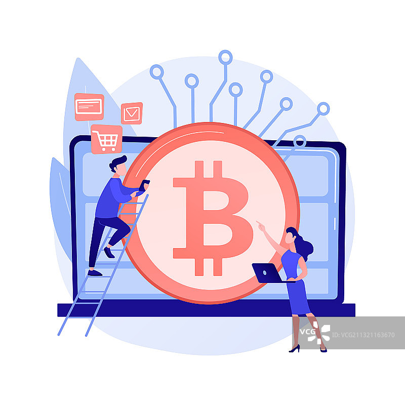 数字货币抽象概念图片素材