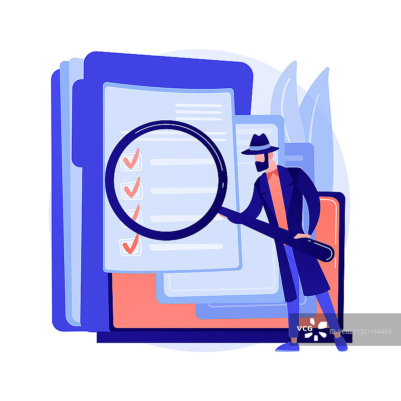 私人调查抽象概念图片素材