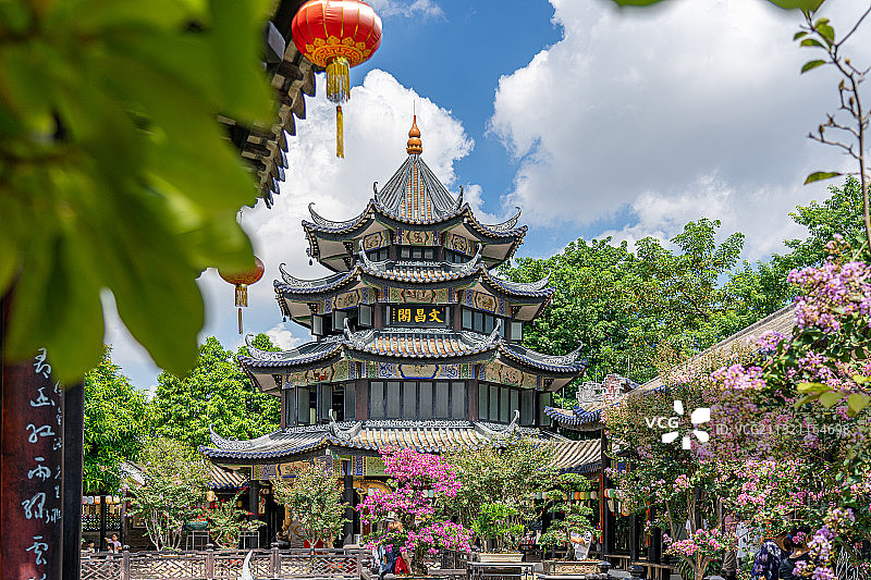 中国广州番禺余荫山房古典园林建筑景观图片素材