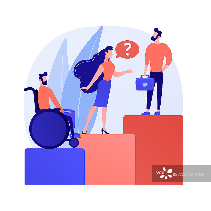 工作场所歧视抽象概念图片素材