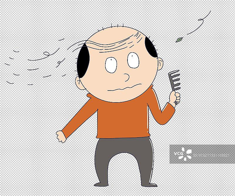 元素：脱发的人物图片素材
