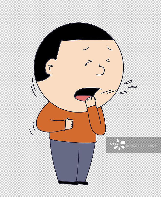 元素：咳嗽的人物图片素材