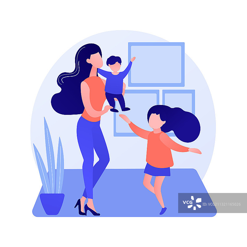 单亲抽象概念图片素材