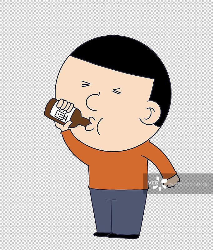 元素：喝酒的人物图片素材