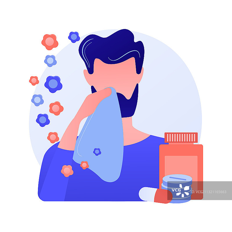 季节性过敏概念抽象图片素材