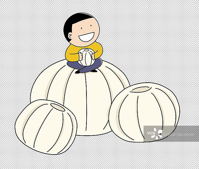 元素：吃糖瓜图片素材