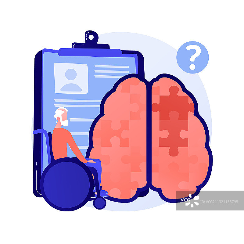 阿尔茨海默病抽象概念图片素材