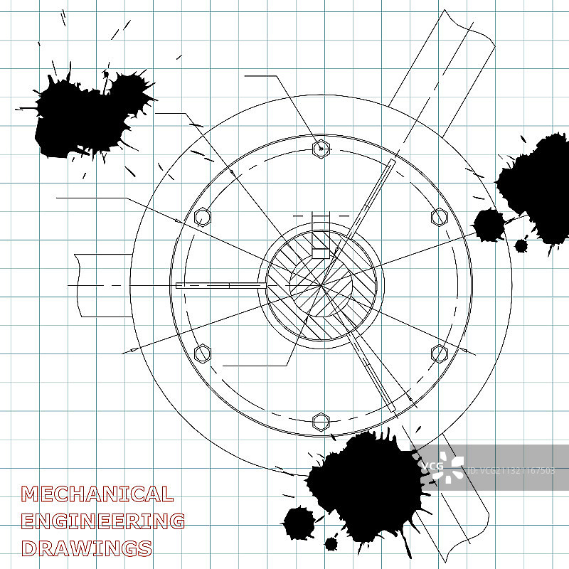 机械工程图纸图片素材