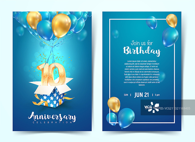庆祝10周年生日图片素材