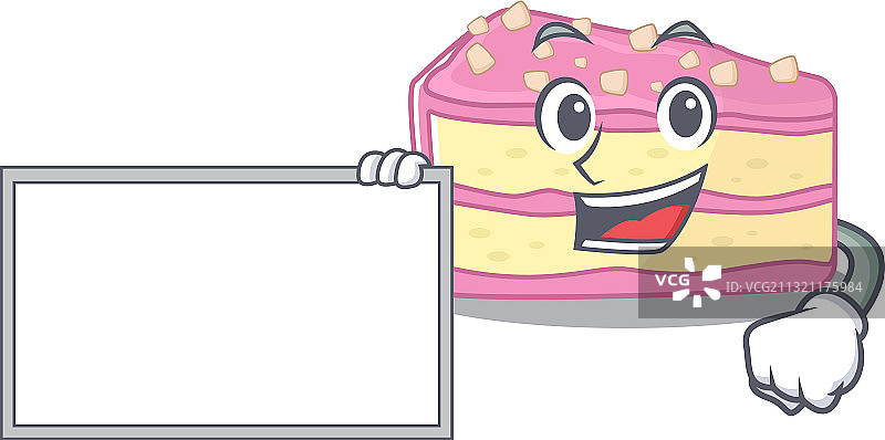 卡通人物草莓切片蛋糕设计图片素材