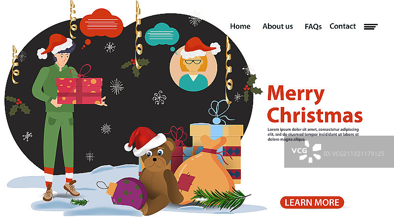 圣诞新年设计banner图片素材