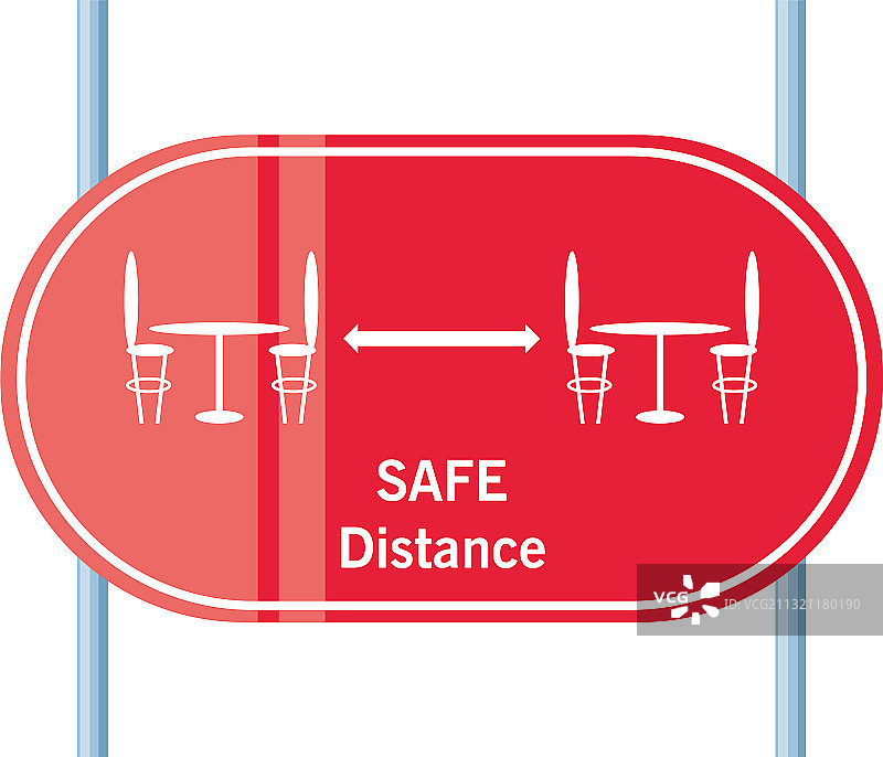 餐厅道路安全距离标志图片素材