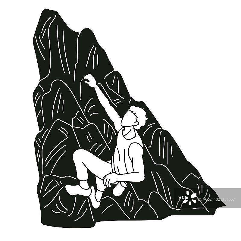 登山者卡通图形图片素材