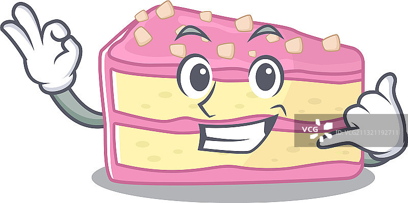 有趣的草莓切片蛋糕卡通图片素材