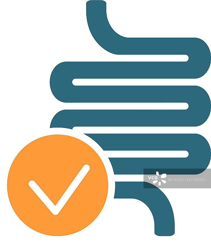 肠道健康检查线性图标图片素材