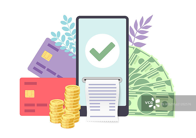 在线银行卡支付概念智能手机图片素材