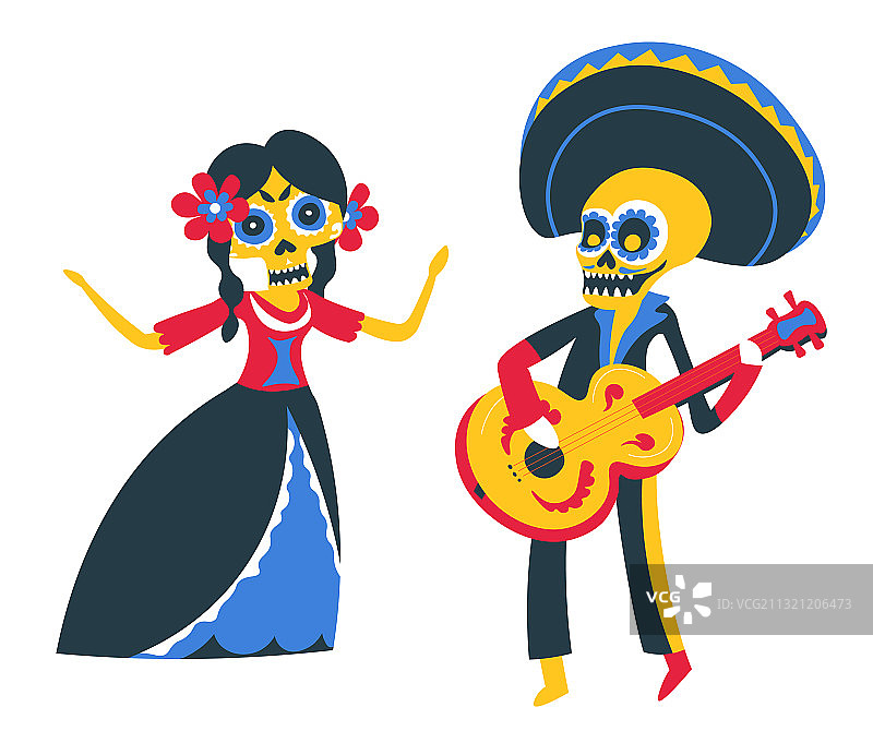 墨西哥表演者演奏吉他图片素材