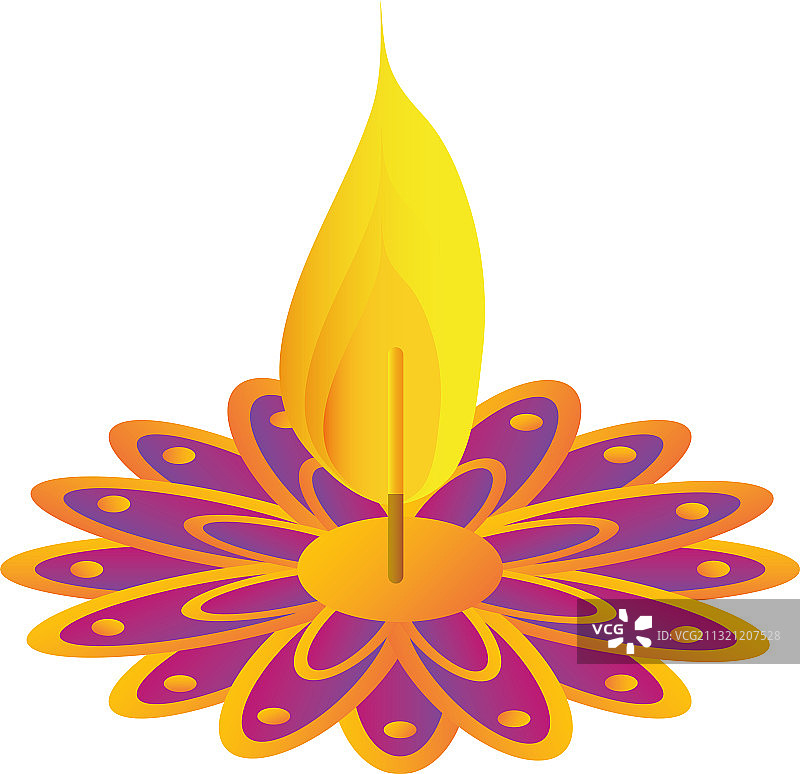 白色背景中的蜡烛装饰元素图片素材