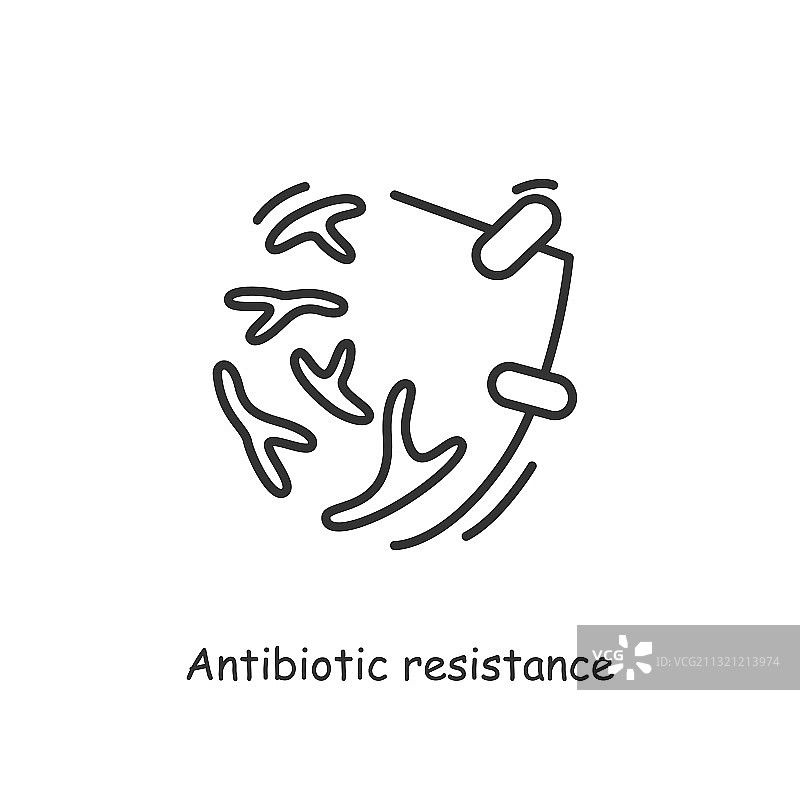 抗生素耐药性益生菌图标图片素材