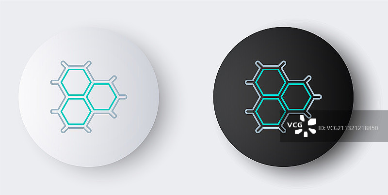 由苯环组成的化学式线条图片素材