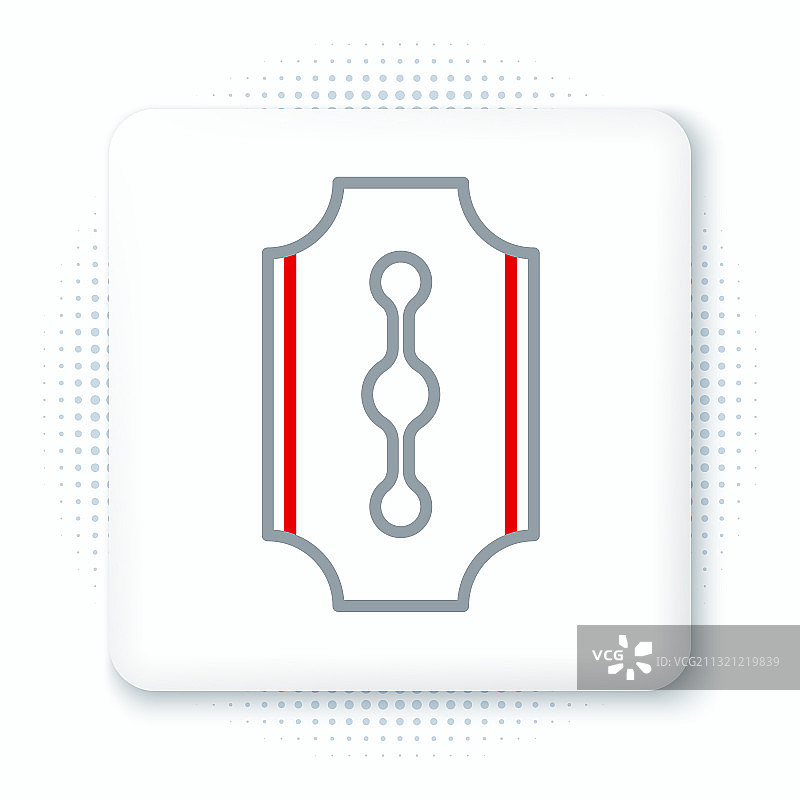 白色背景剃须刀线条图标图片素材